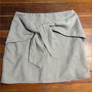Altar'd State Light Gray Mini Skirt with Bow